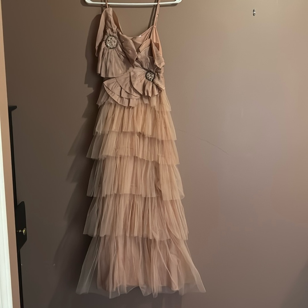 Dusty rose dress from Anthropologie